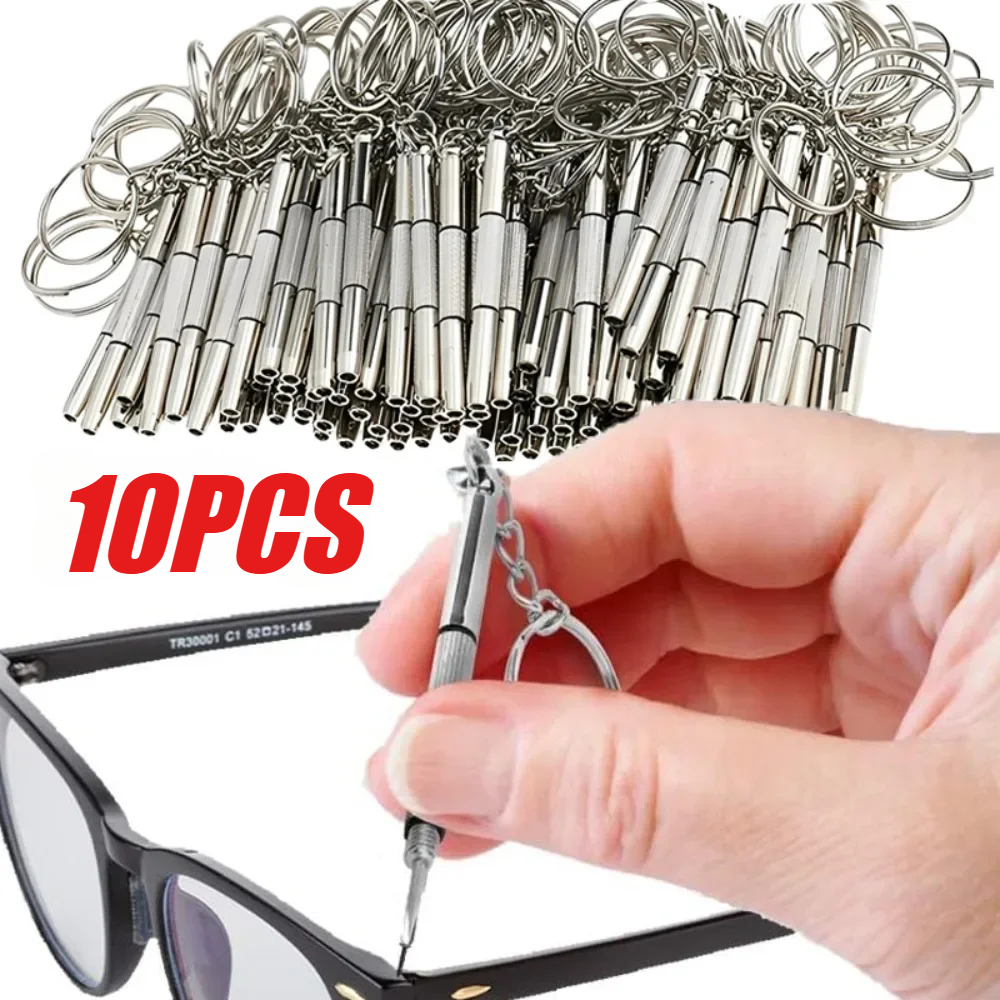 Watch Repair Tool Kit - 10PCS Glasses Screwdriver Eyeglass Screwdriver Watch