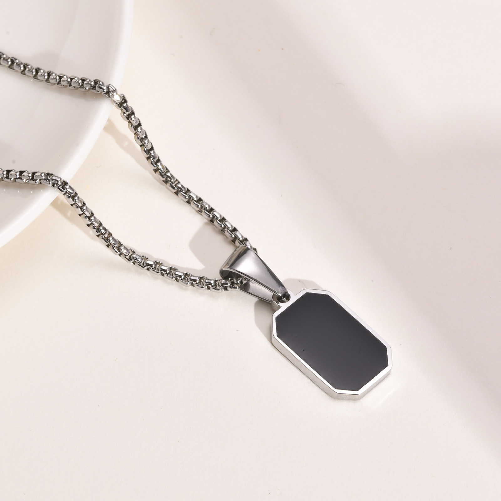 Mens Dog Tag Necklace - Vnox Small Dogtags Pendant Necklaces for