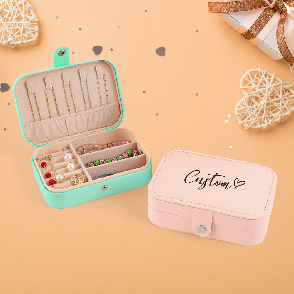 Jewelry & Watches Company - Personalized Customized Portable Button Jewelry Box