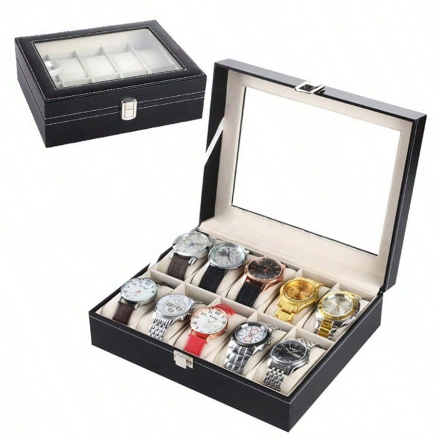 Watch Display Box - Watch Box 10 Slots, Men's Women's