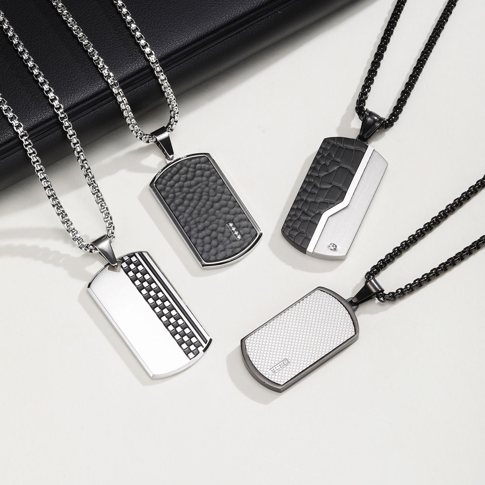 Stylish Mens Pendant Necklace, - Mens Dog Tag Necklace บทวิจารณ์และราคา
