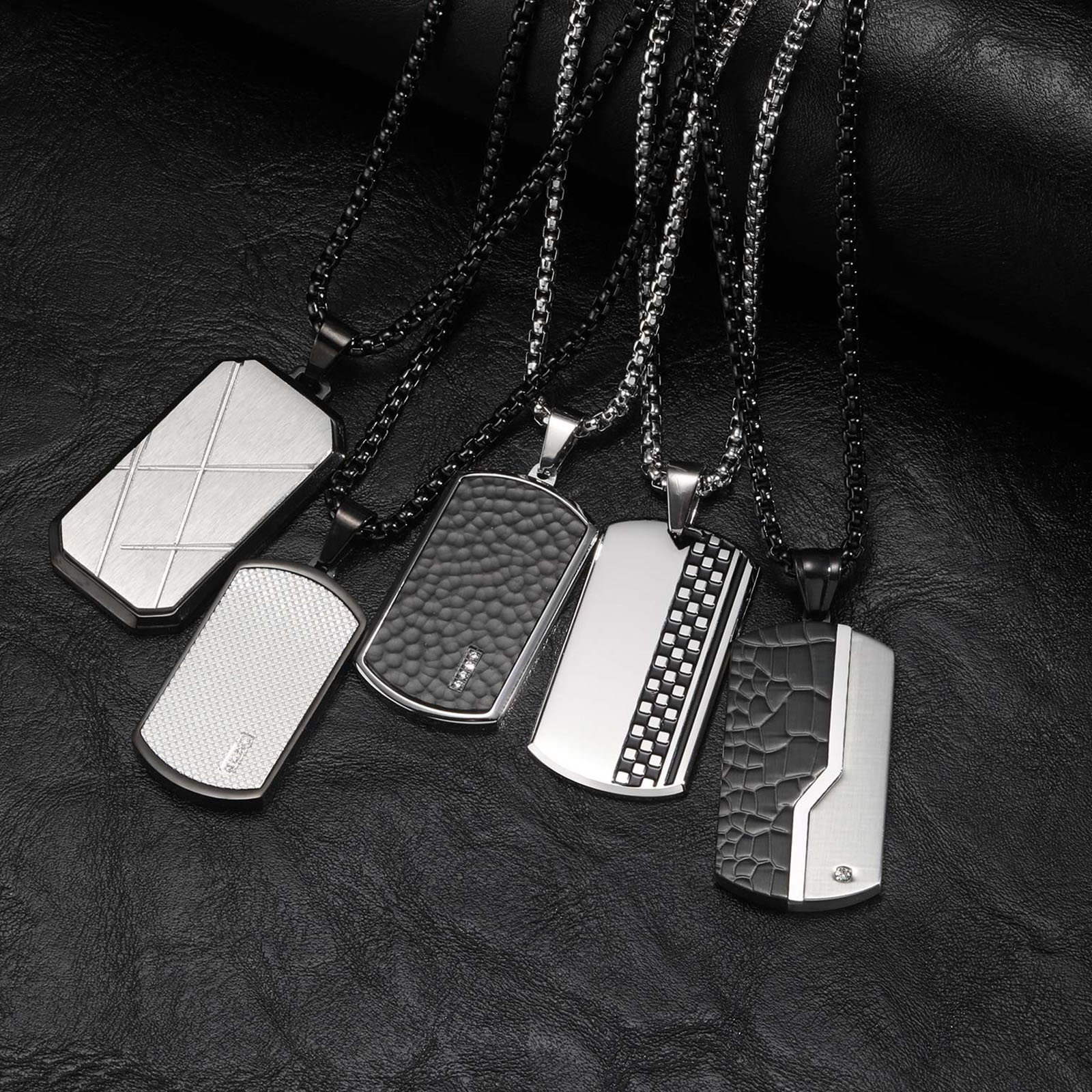 Stylish Mens Pendant Necklace, - Mens Dog Tag Necklace บทวิจารณ์และราคา