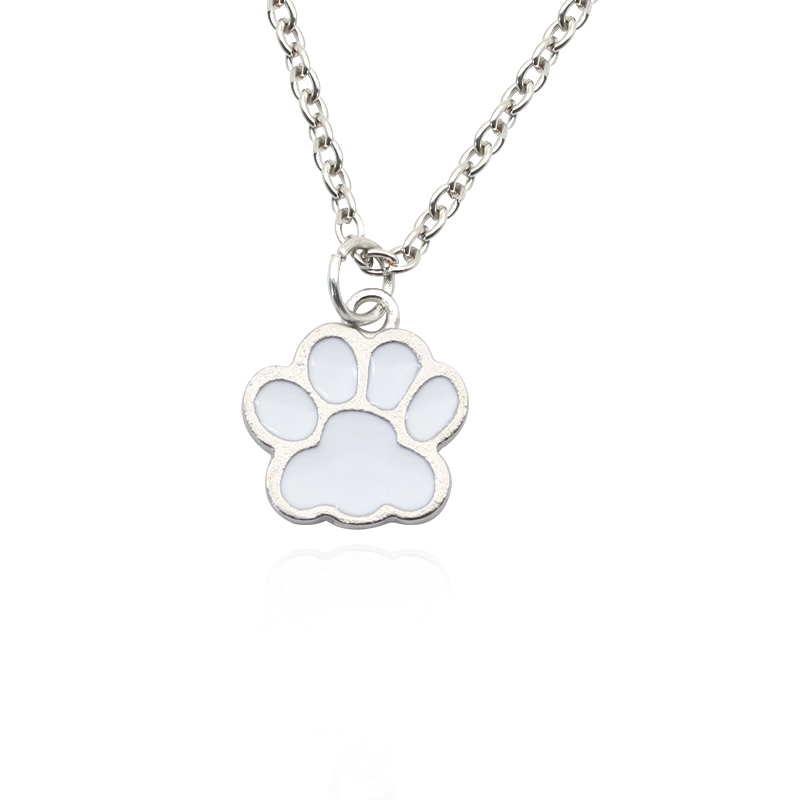 Fashion Dog Paw Cat Footprint  - Mens Dog Tag Necklace บทวิจารณ์และราคา