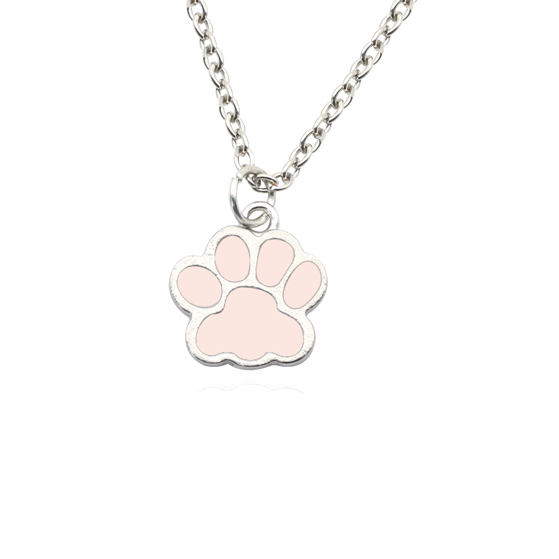 Fashion Dog Paw Cat Footprint  - Mens Dog Tag Necklace บทวิจารณ์และราคา