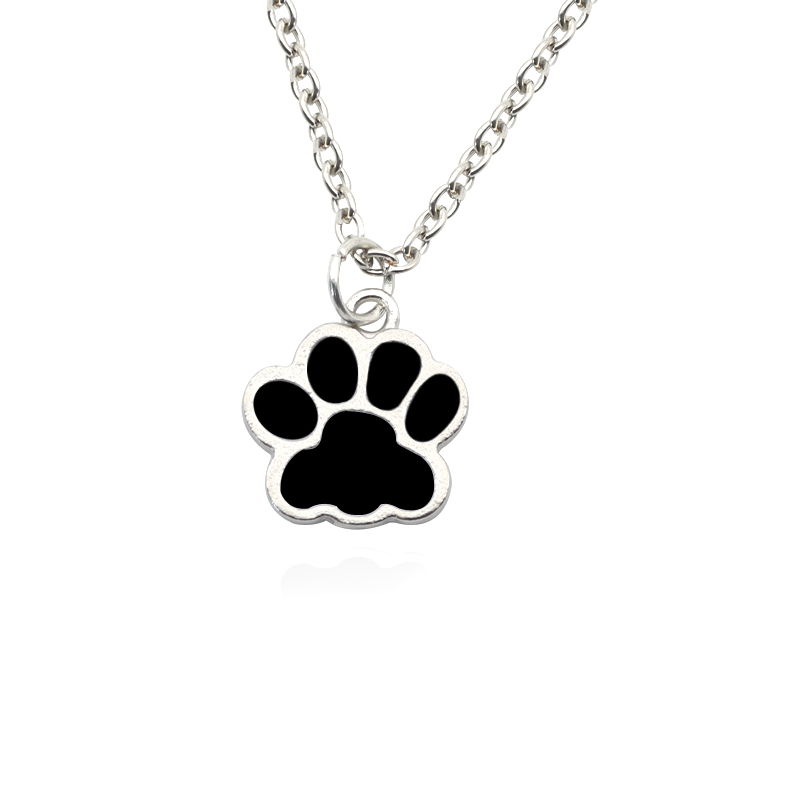 Fashion Dog Paw Cat Footprint  - Mens Dog Tag Necklace บทวิจารณ์และราคา
