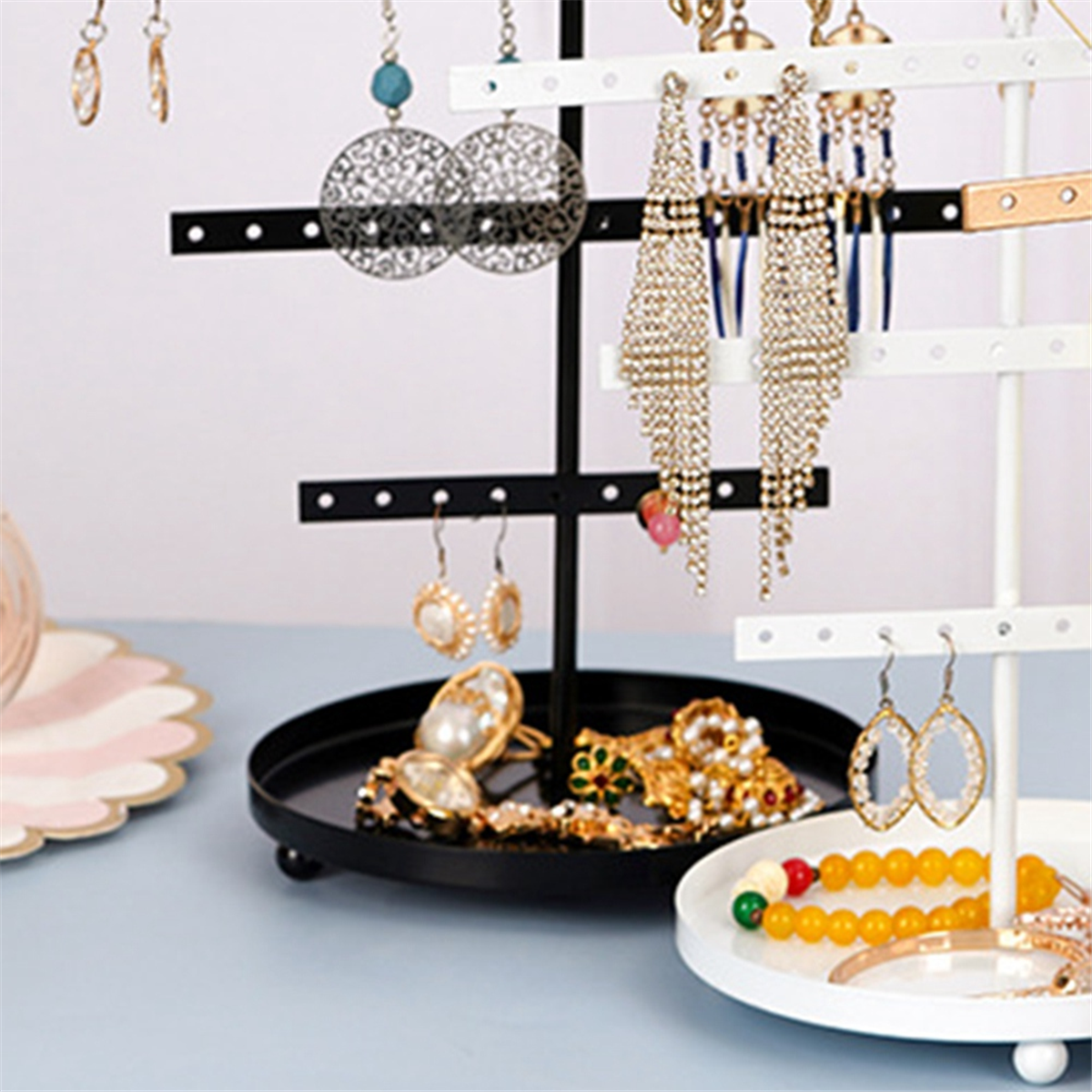 ABQR Black 3-Layer Simple Earr - Jewelry & Watches Company บทวิจารณ์และราคา