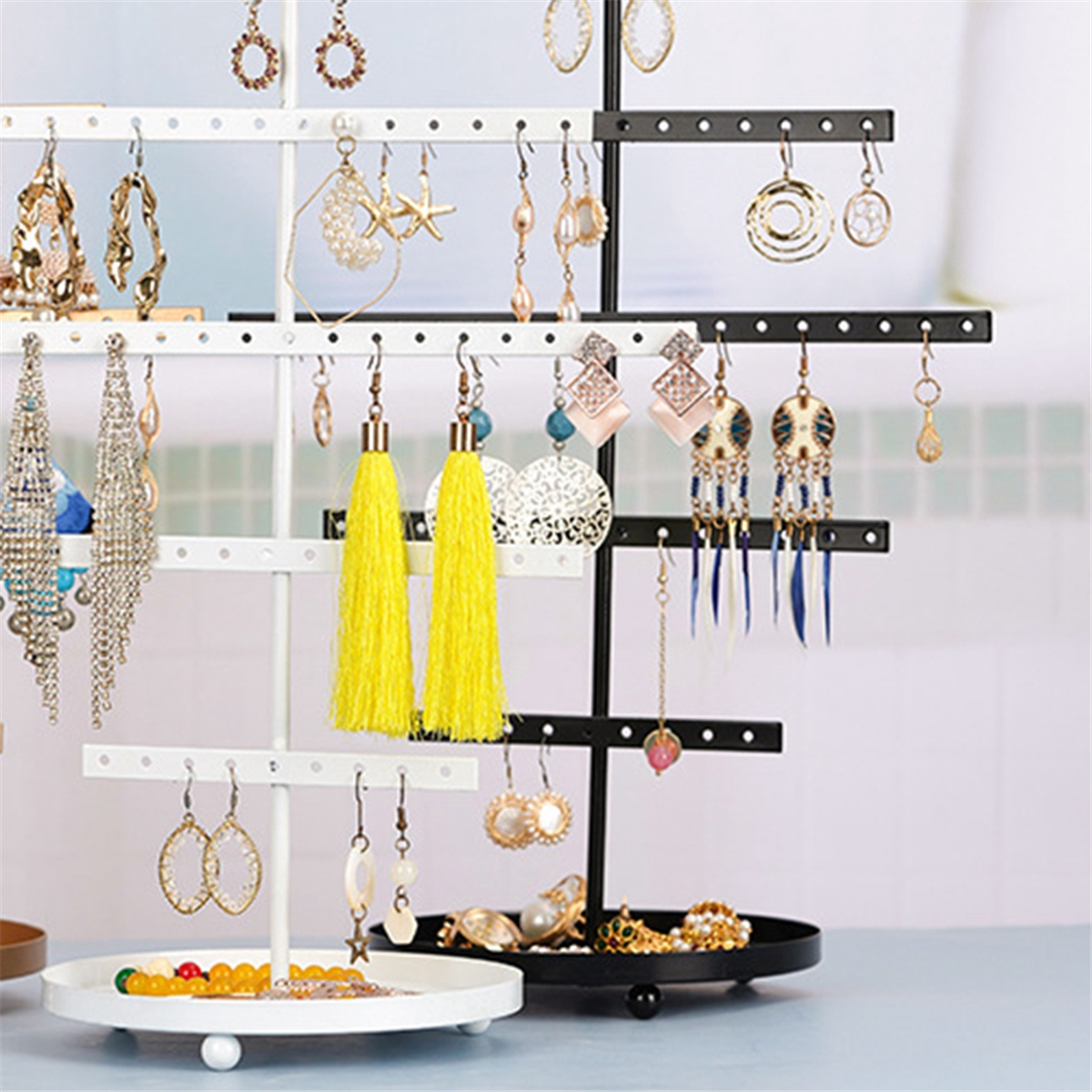 ABQR Black 3-Layer Simple Earr - Jewelry & Watches Company บทวิจารณ์และราคา