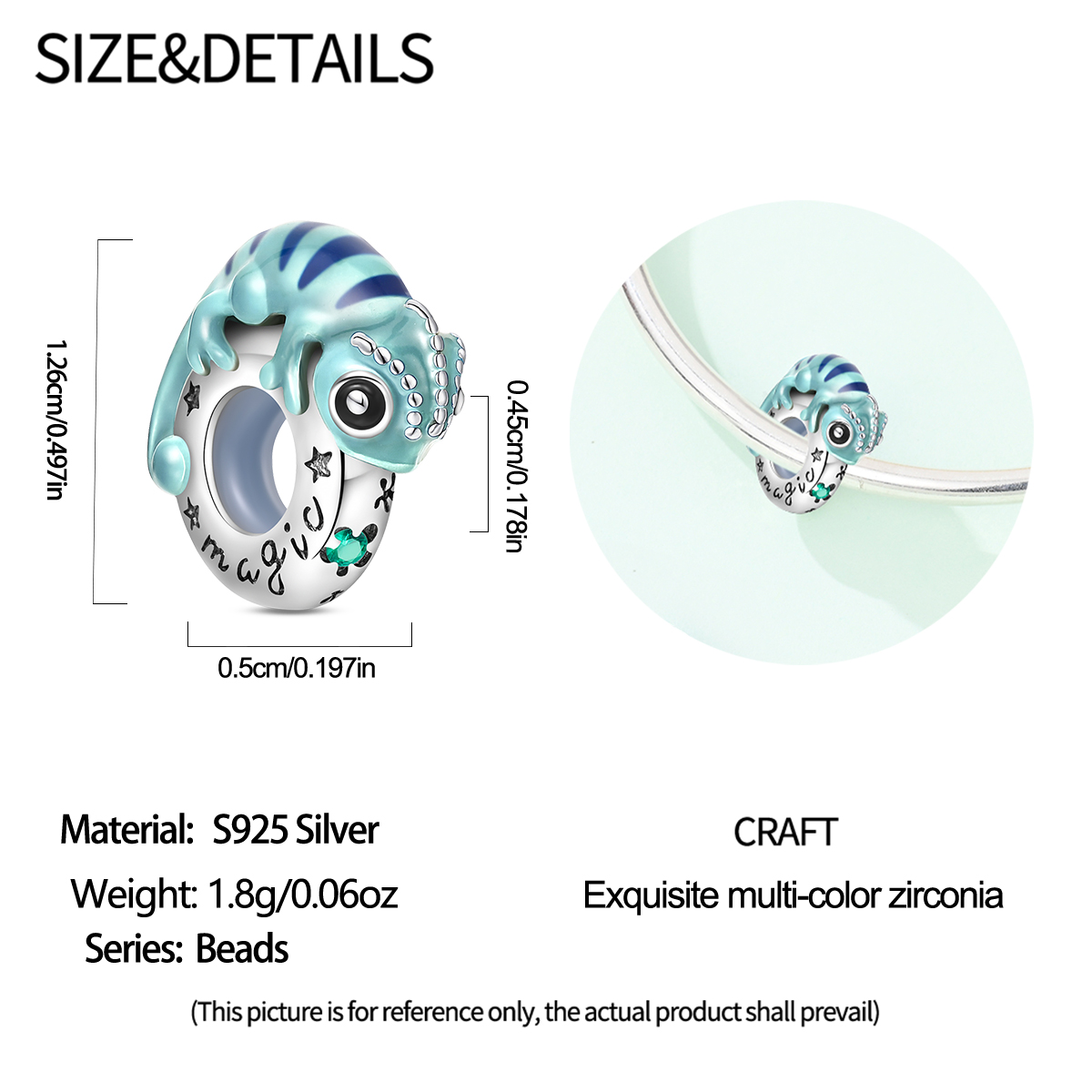 Chameleon Bead Necklace Green  - Nick'S Jewelry & Watches Reviews บทวิจารณ์และราคา
