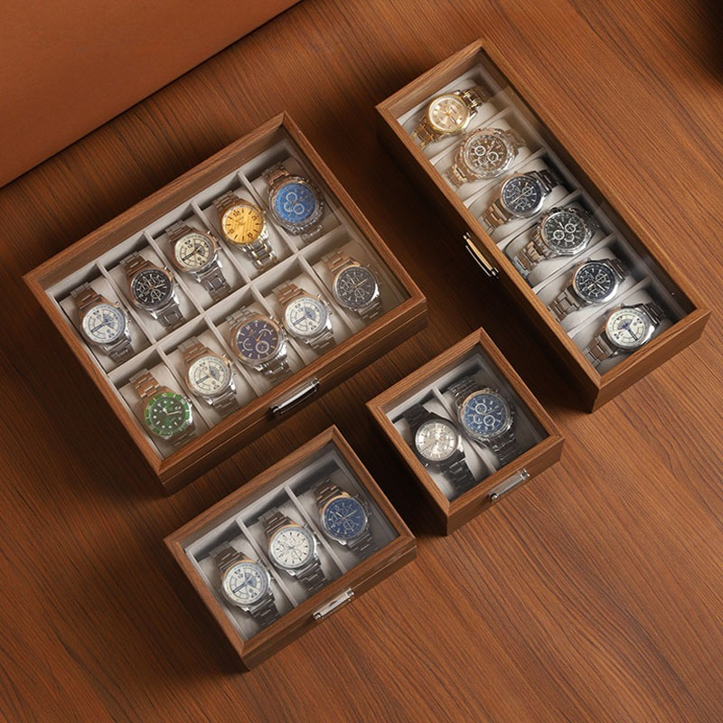 Wood Grain Watch Box 2/3/6/10  - Watch Display Box บทวิจารณ์และราคา