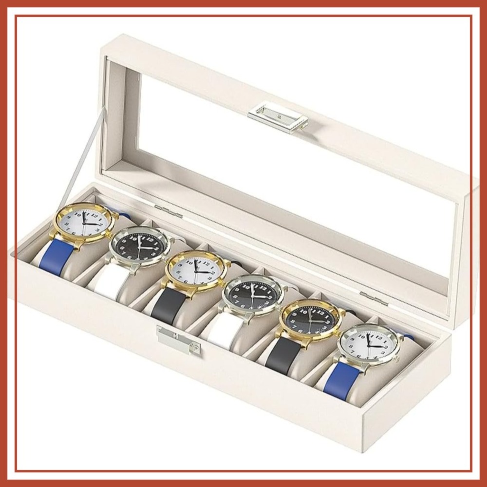 Leather Watch Display Case 6-S - Watch Display Box บทวิจารณ์และราคา