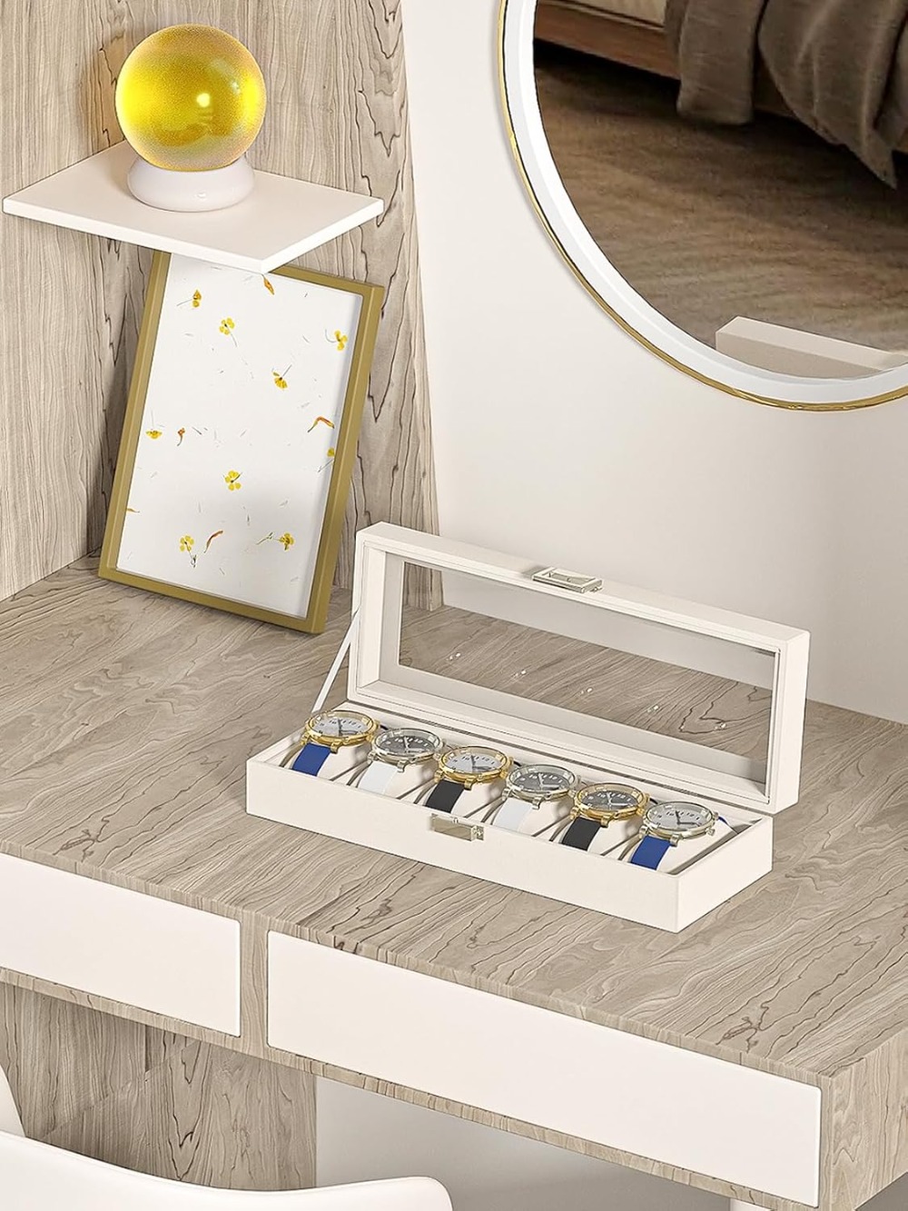 Leather Watch Display Case 6-S - Watch Display Box บทวิจารณ์และราคา