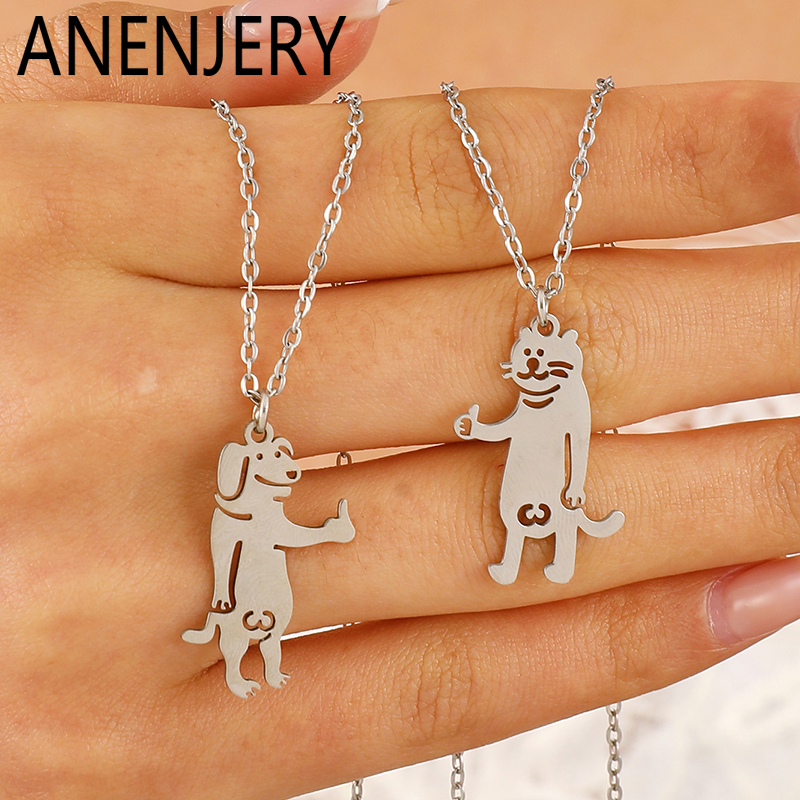 ANENJERY 316L Stainless Steel  - Mens Dog Tag Necklace บทวิจารณ์และราคา