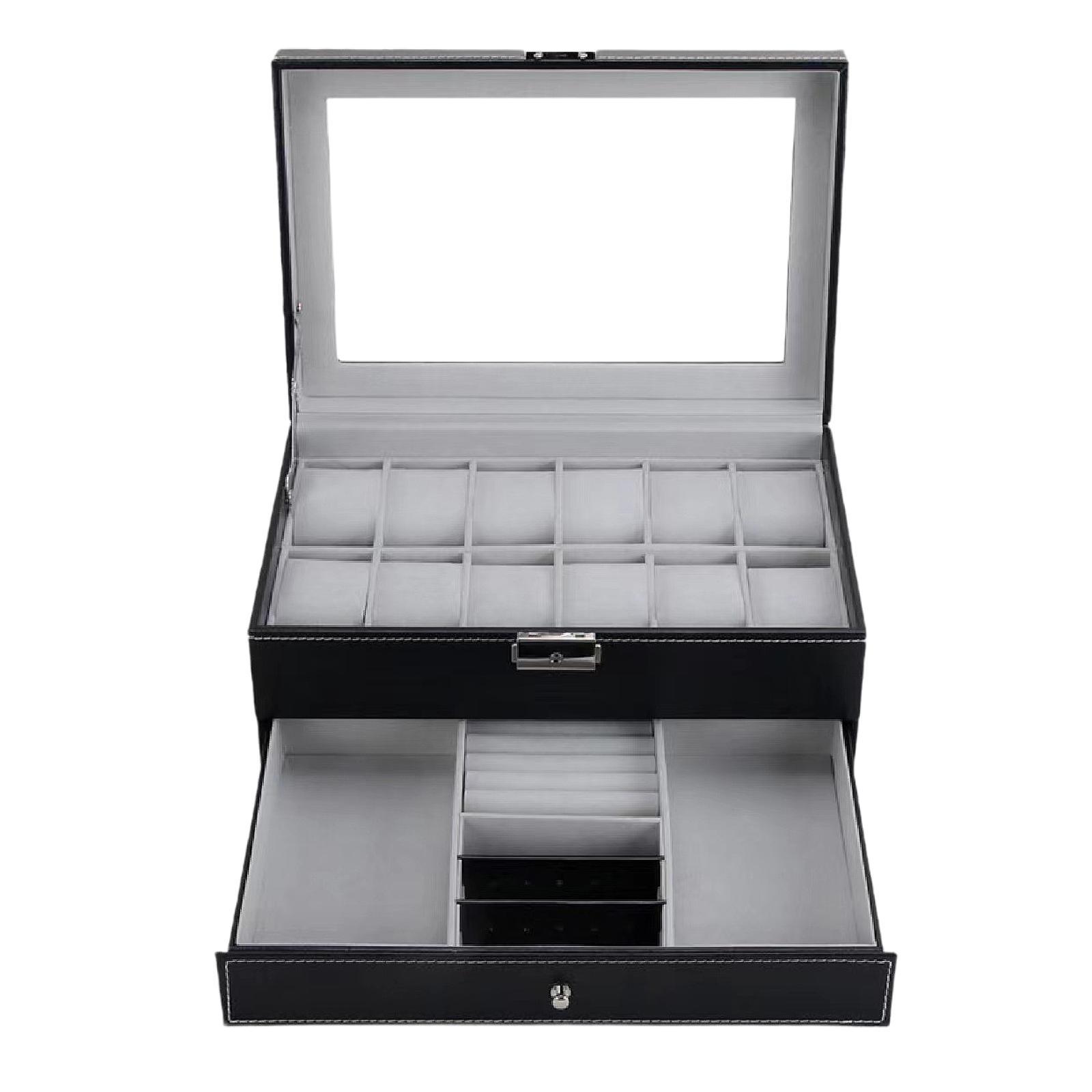 12 Slots PU Leather Watch Stor - Watch Display Box บทวิจารณ์และราคา