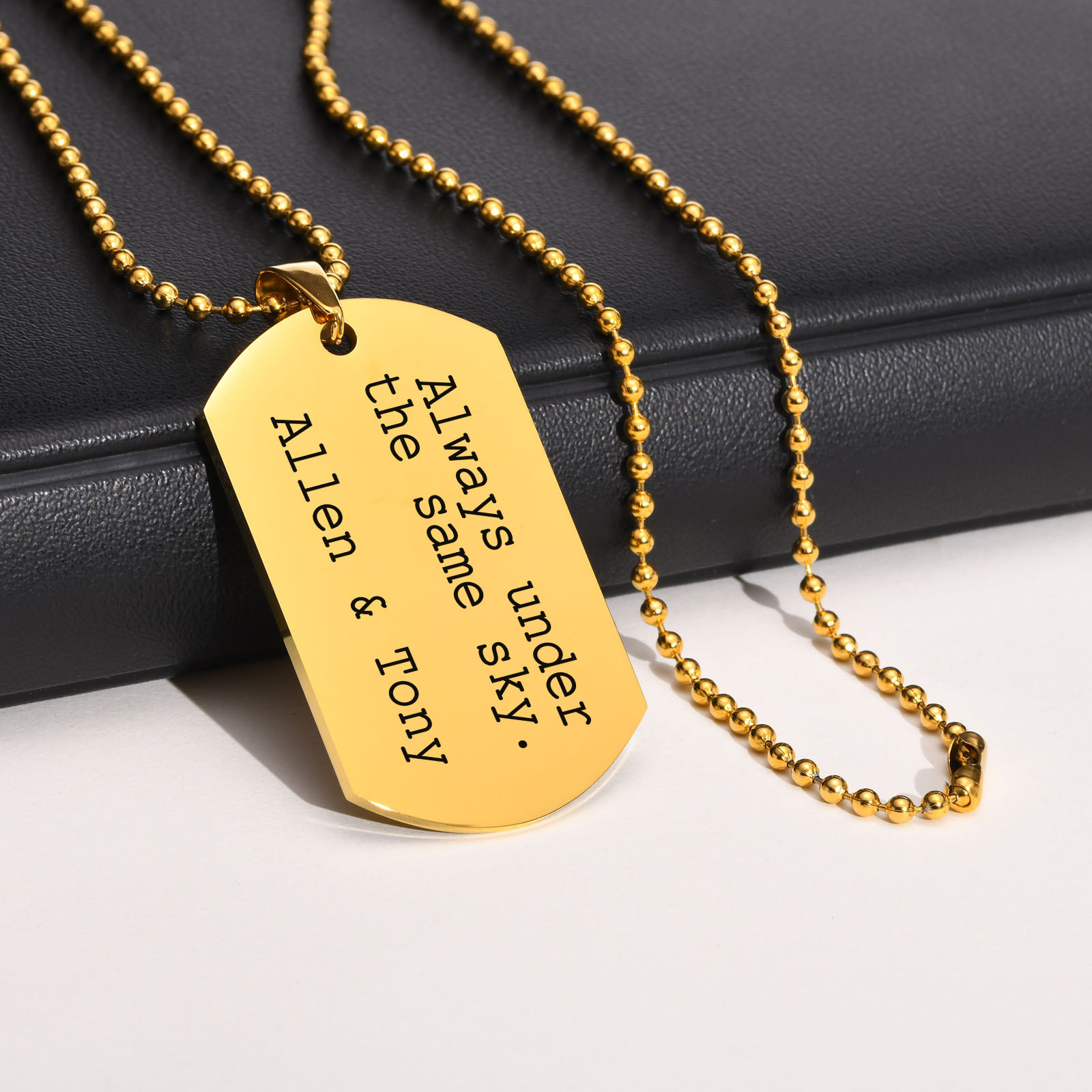 Mprainbow Personalized Engrave - Mens Dog Tag Necklace บทวิจารณ์และราคา