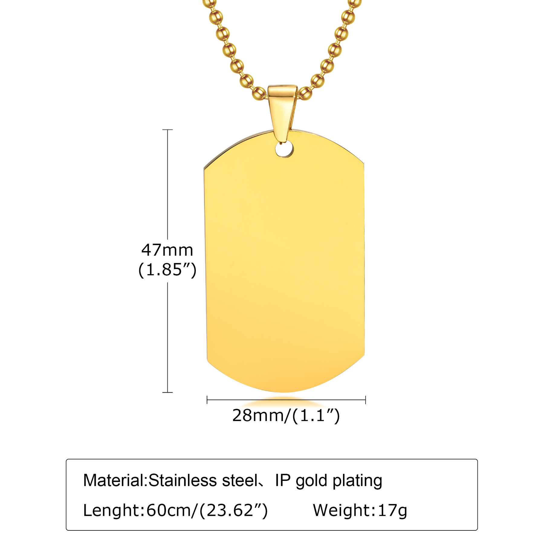 Mprainbow Personalized Engrave - Mens Dog Tag Necklace บทวิจารณ์และราคา
