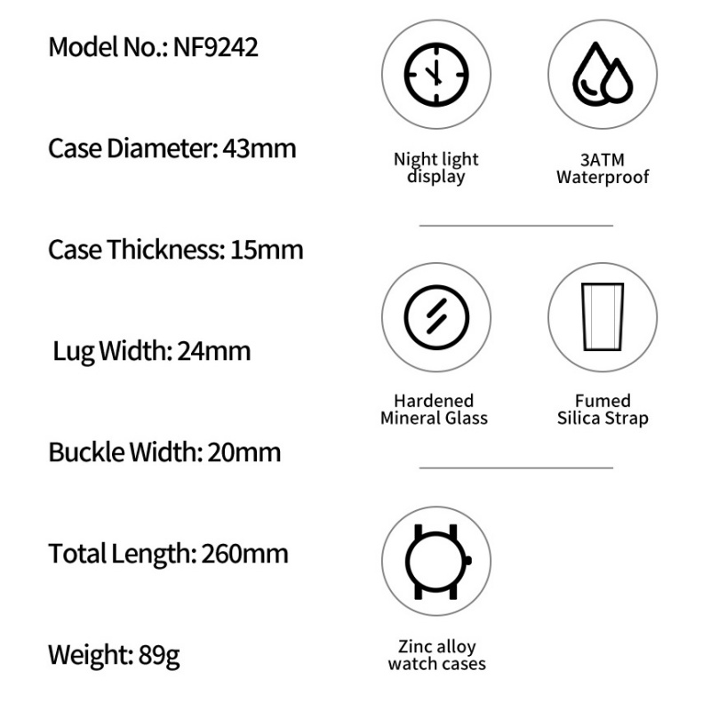 NAVIFORCE Watches for Man Dual - Watch Display Box บทวิจารณ์และราคา