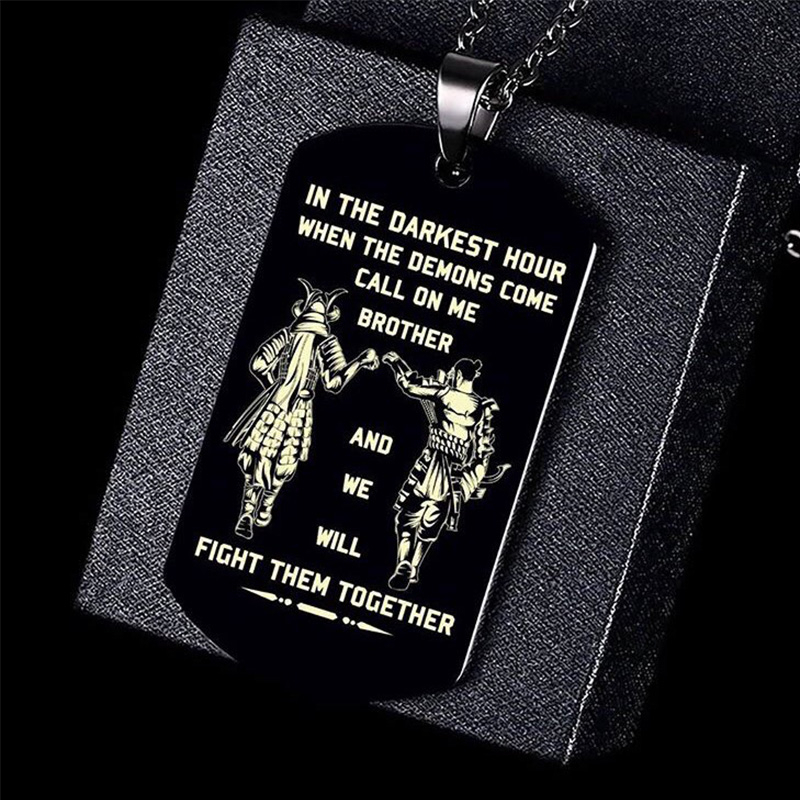 Vnox In the Darkest Hour When  - Mens Dog Tag Necklace บทวิจารณ์และราคา