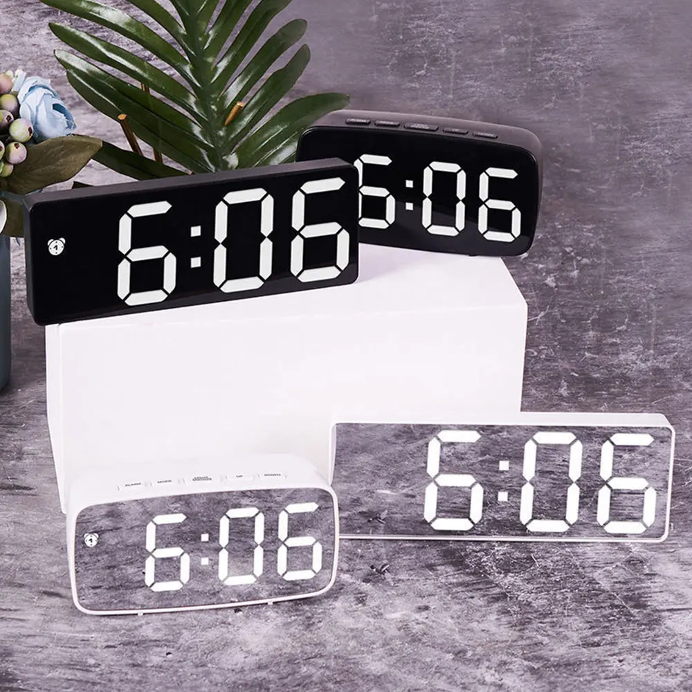 Acrylic Mirror Alarm Clock Ele - Moments Watches & Jewelry Burlington บทวิจารณ์และราคา