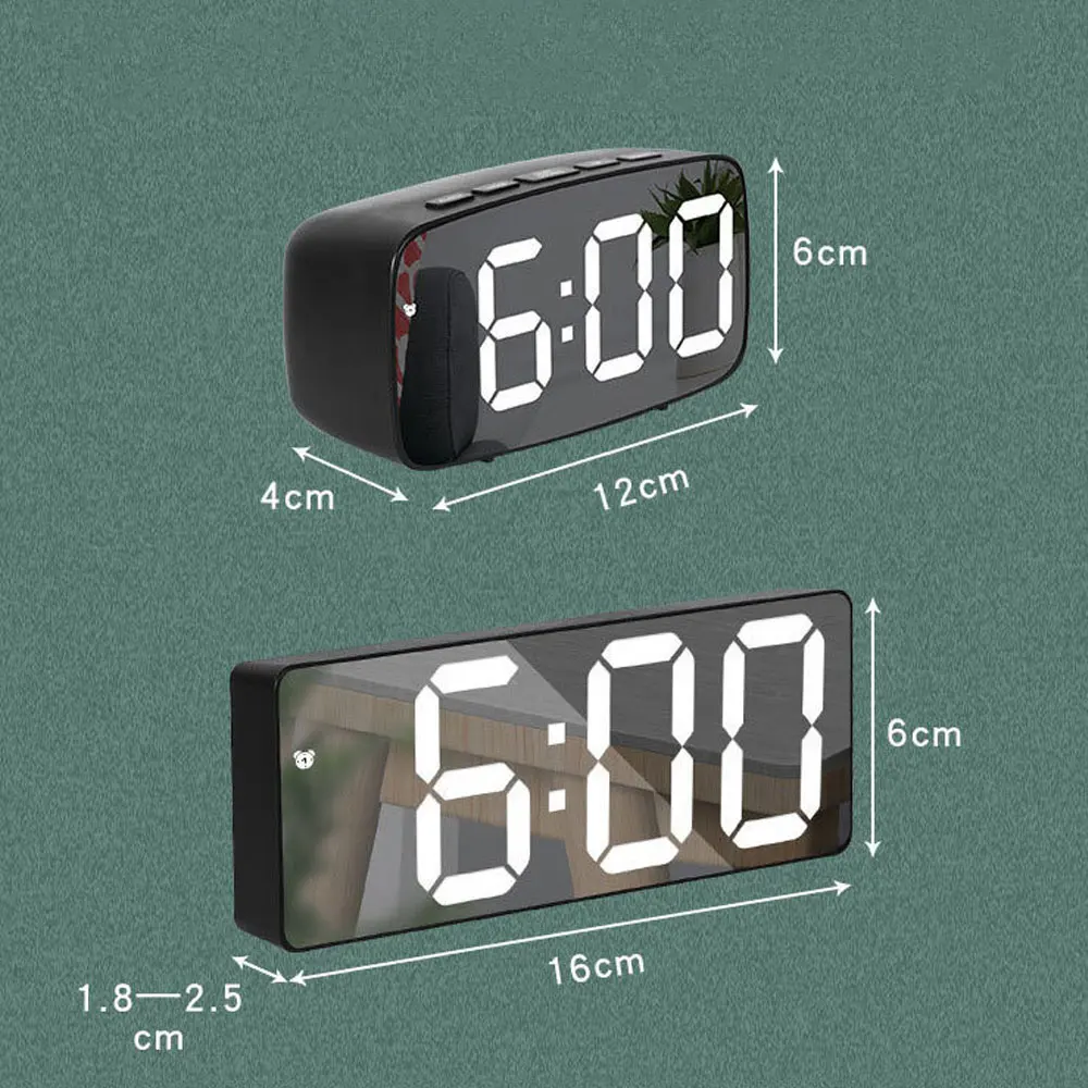 Acrylic Mirror Alarm Clock Ele - Moments Watches & Jewelry Burlington บทวิจารณ์และราคา