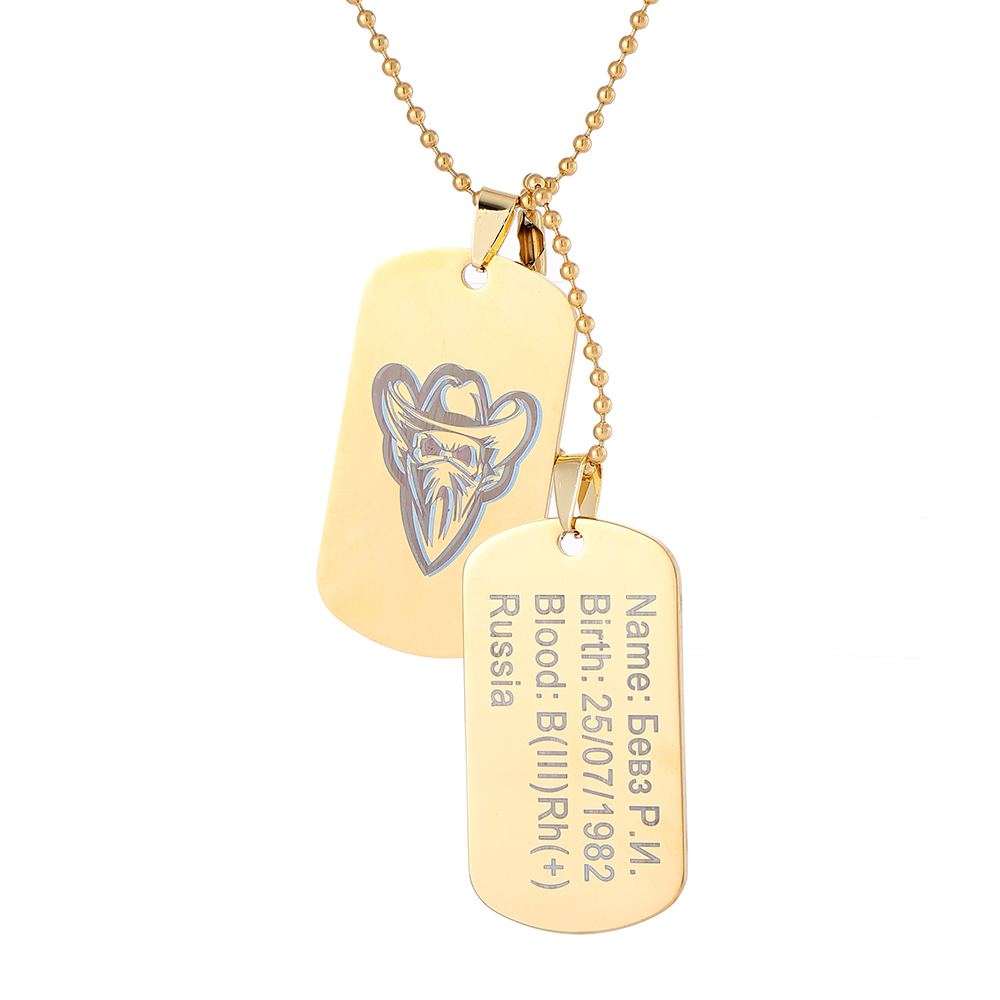 Personalized Men Black ID Dog  - Mens Dog Tag Necklace บทวิจารณ์และราคา