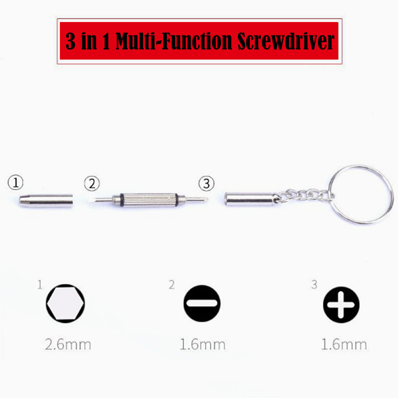 3 In 1 Glasses Screwdriver Eye - Watch Repair Tool Kit บทวิจารณ์และราคา