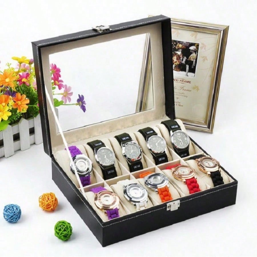 Watch Box 10 Slots, Men's Wome - Watch Display Box บทวิจารณ์และราคา