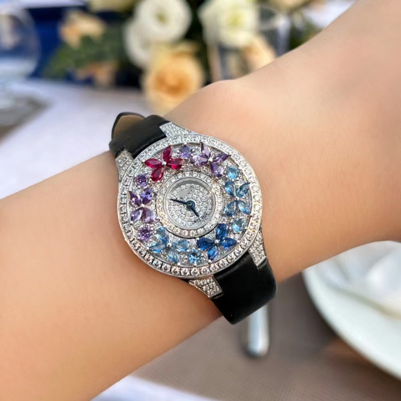 Luxury Colorful Women's Watch  - Jewels In Quartz Watches บทวิจารณ์และราคา
