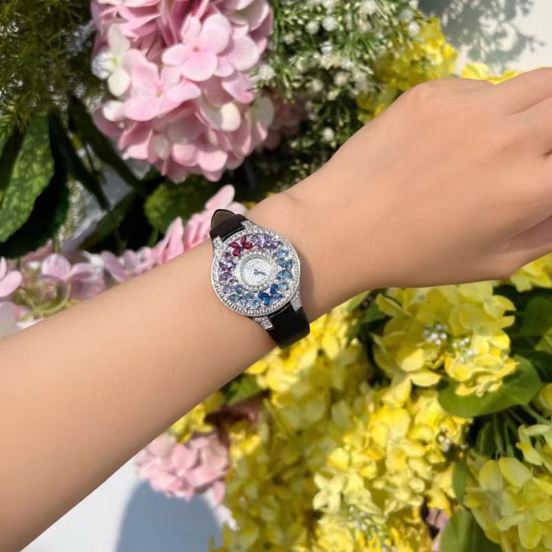 Luxury Colorful Women's Watch  - Jewels In Quartz Watches บทวิจารณ์และราคา