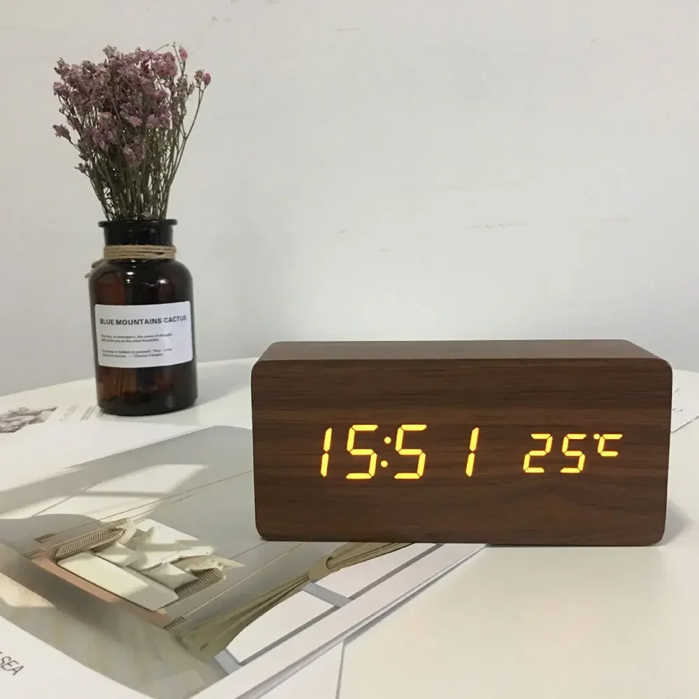 Wall Clock Wooden Electronic W - Moments Watches & Jewelry Burlington บทวิจารณ์และราคา