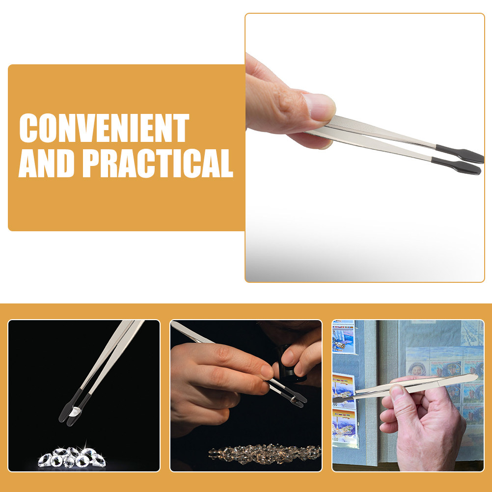 5Pcs Flat Head Tweezers for St - Collectors Coins Jewelry & Watches Of Smithtown Reviews บทวิจารณ์และราคา