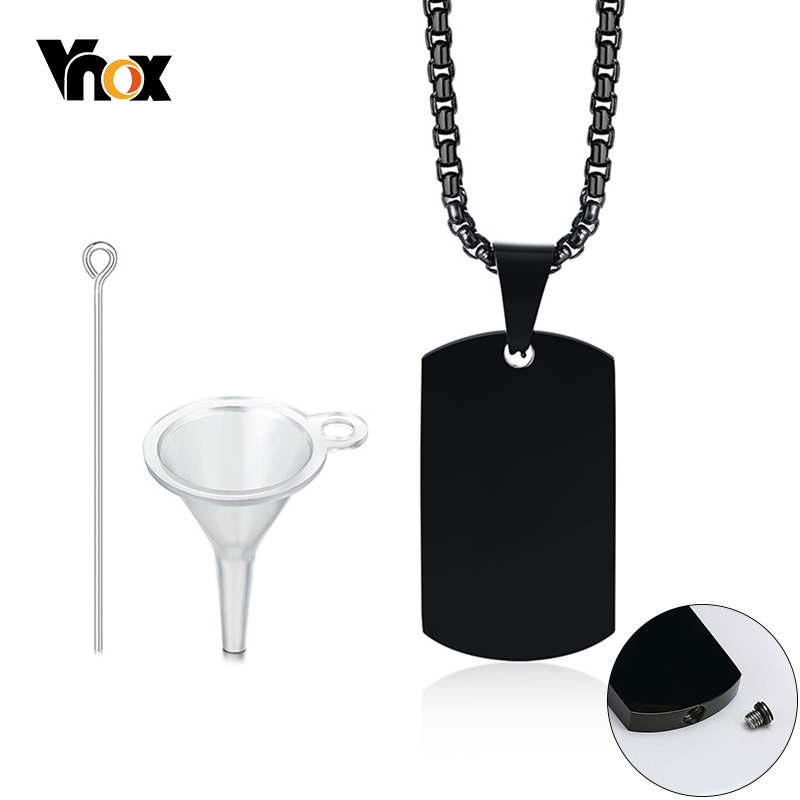 Vnox Men Dog Tag Container Pen - Mens Dog Tag Necklace บทวิจารณ์และราคา