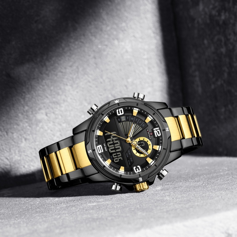 NAVIFORCE Men Dual Display Wat - Watch Display Box บทวิจารณ์และราคา
