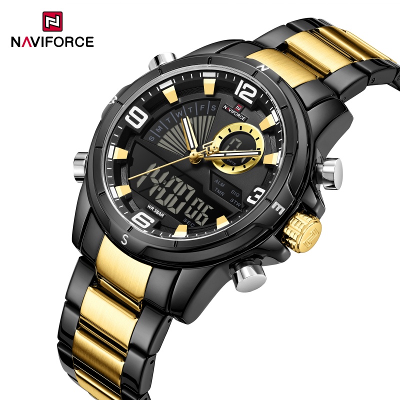 NAVIFORCE Men Dual Display Wat - Watch Display Box บทวิจารณ์และราคา
